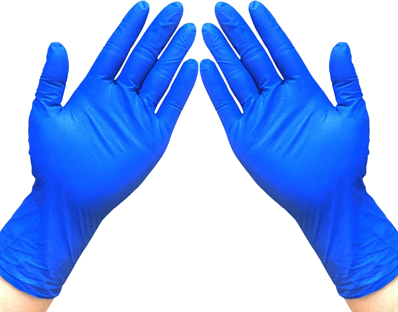100 Pcs X Disposable Nitrile Examination Blue Powder-Free Gloves - Small