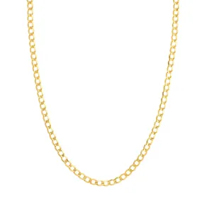 10K Yellow Gold Concave Curb Chain