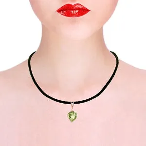 13.01 Carat 14K Solid Rose Gold Savoire Vivre Green Amethyst Necklace