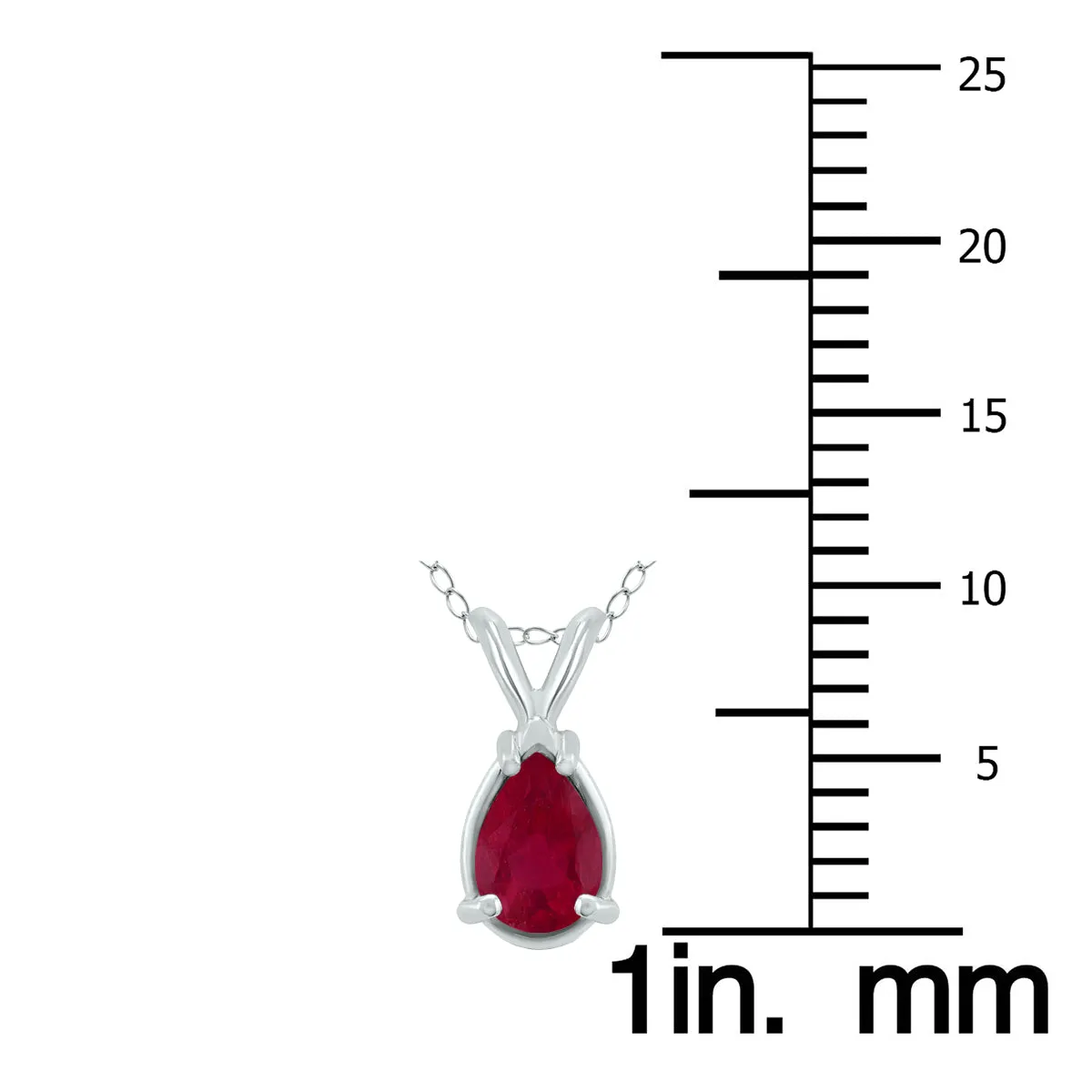 14K  5X3Mm Pear Ruby Pendant