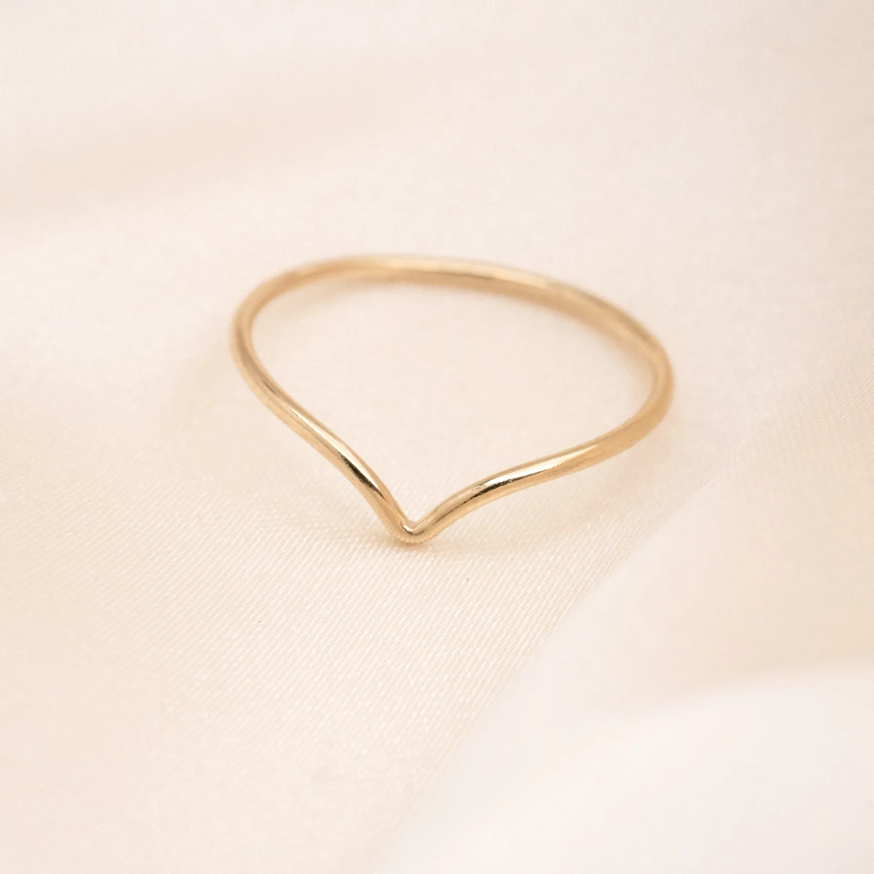 14k Gold Chevron Ring