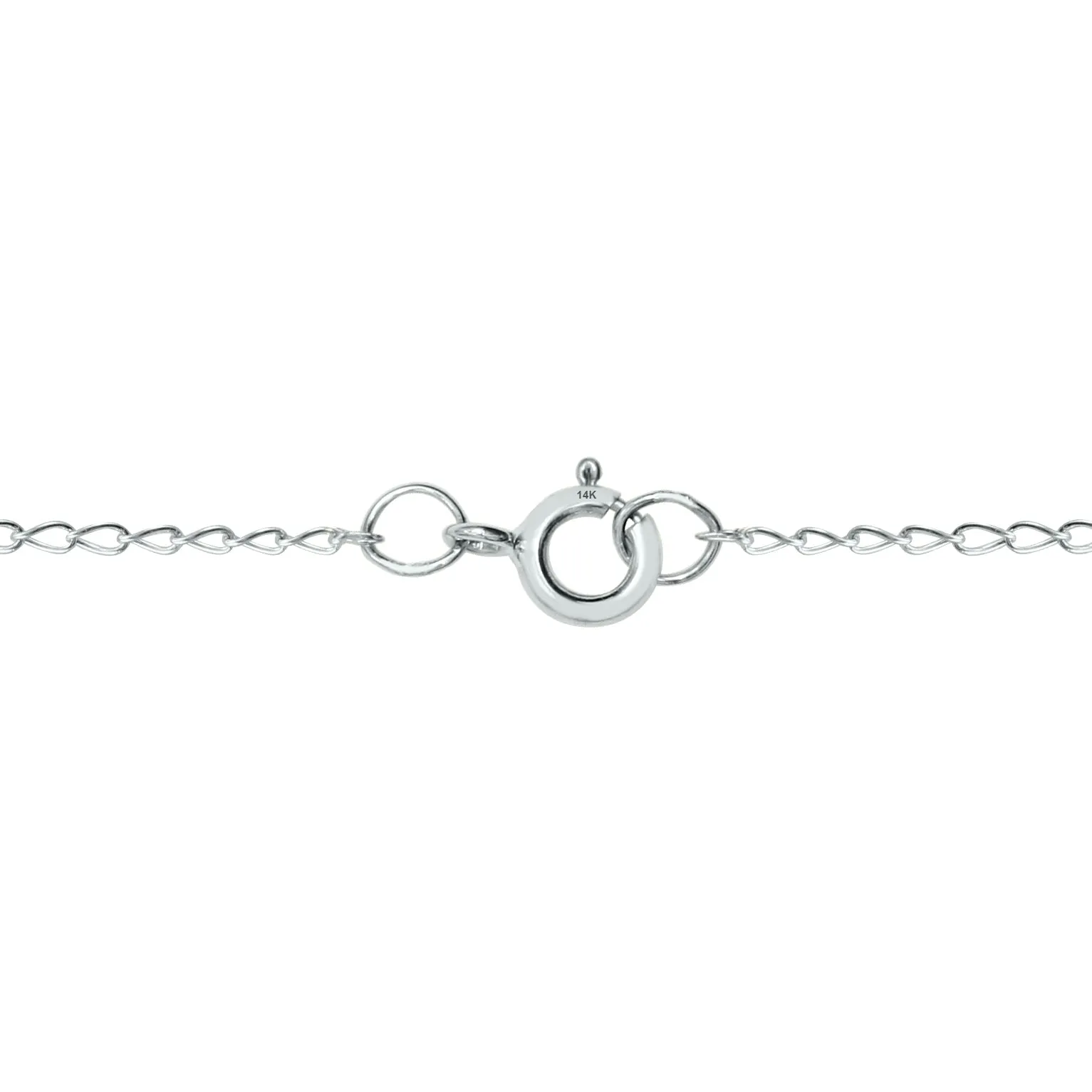 14K White Gold 6Mm Round Amethyst And Diamond Pendant