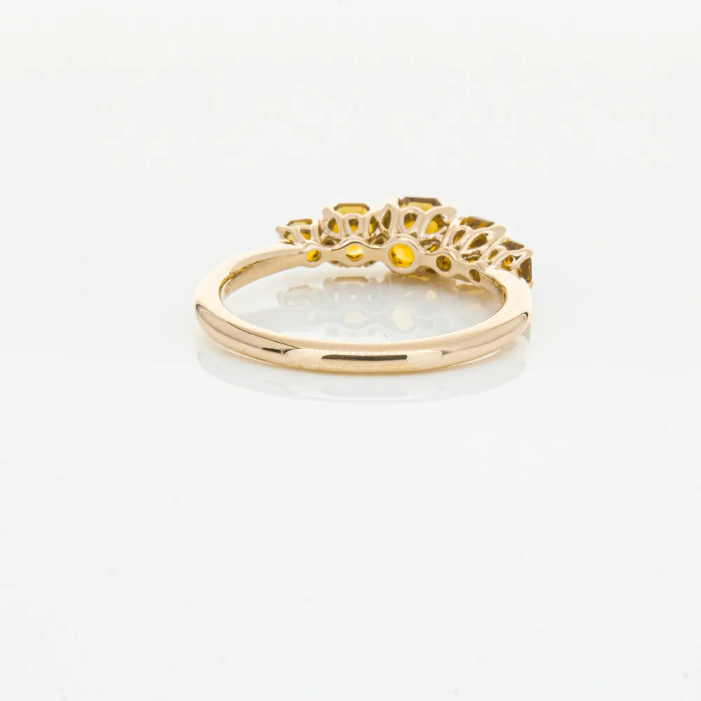 18ct Rose Gold Five Stone Citrine Octavia Ring