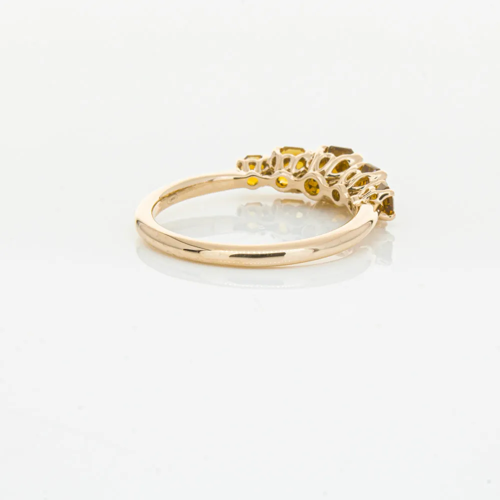 18ct Rose Gold Five Stone Citrine Octavia Ring