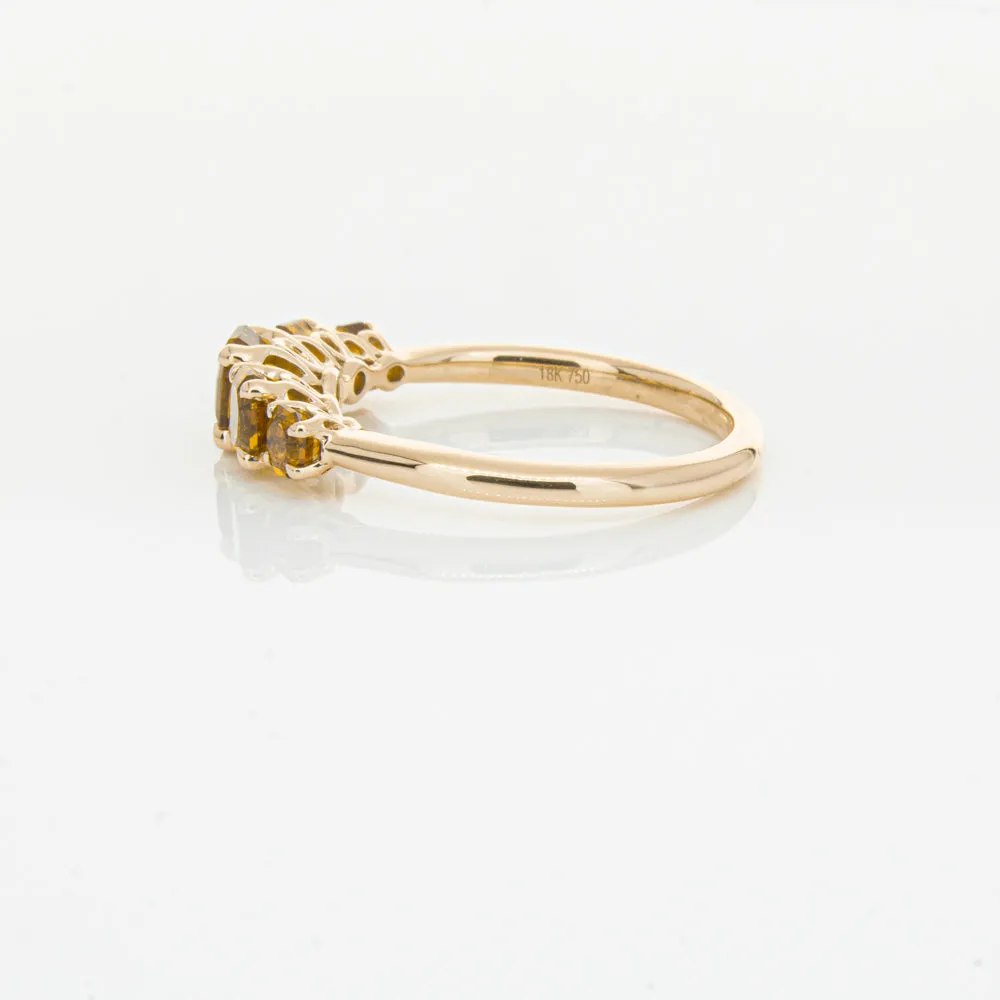 18ct Rose Gold Five Stone Citrine Octavia Ring