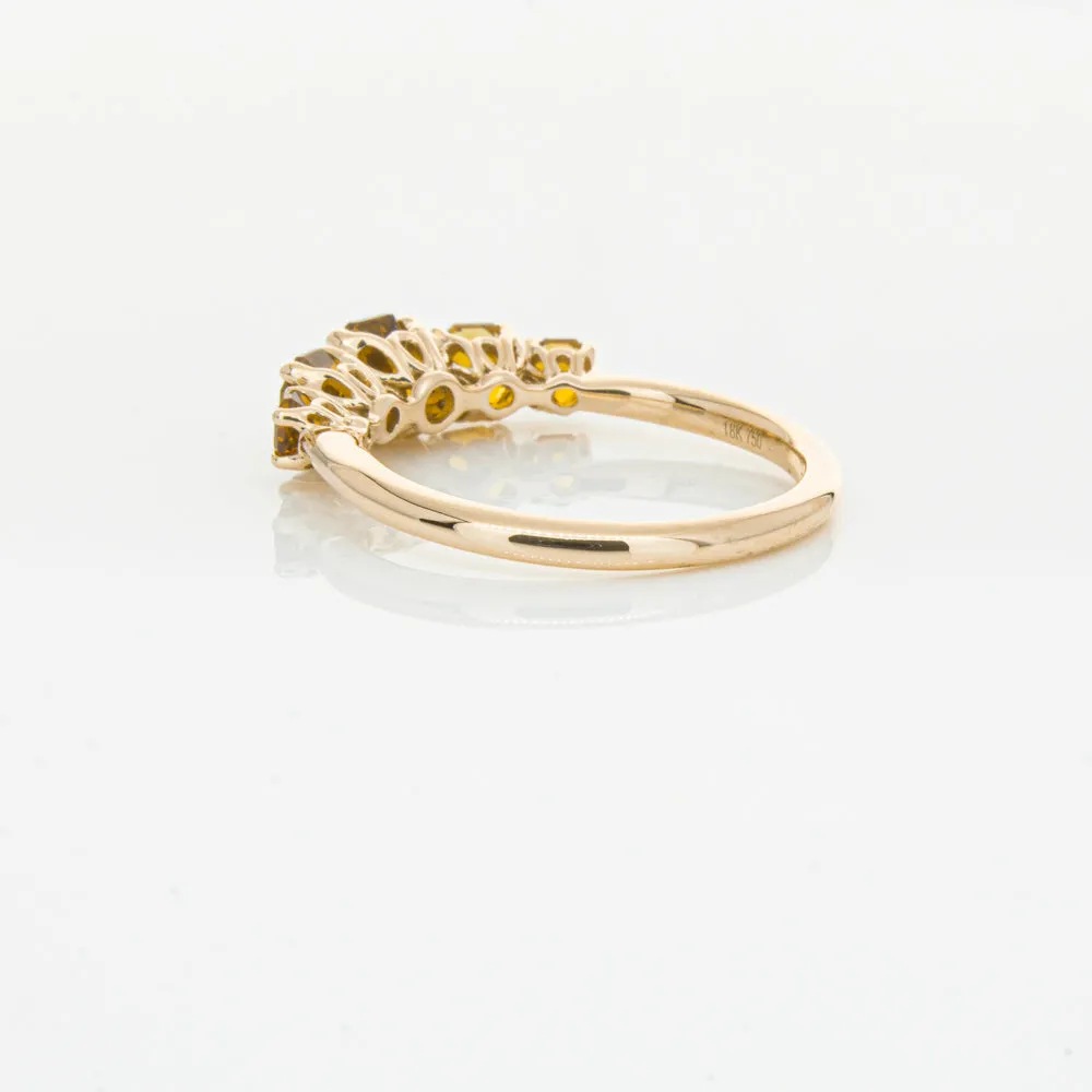 18ct Rose Gold Five Stone Citrine Octavia Ring