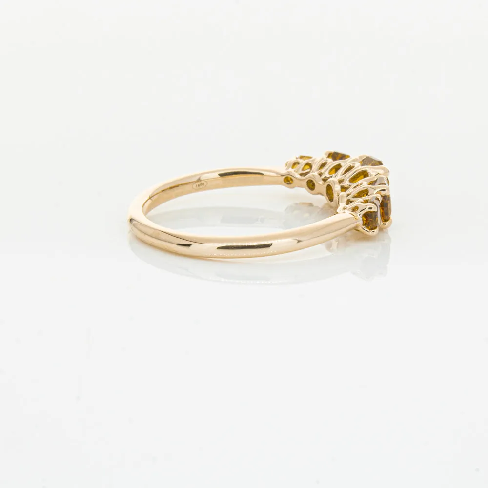 18ct Rose Gold Five Stone Citrine Octavia Ring