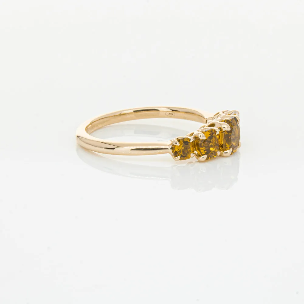 18ct Rose Gold Five Stone Citrine Octavia Ring