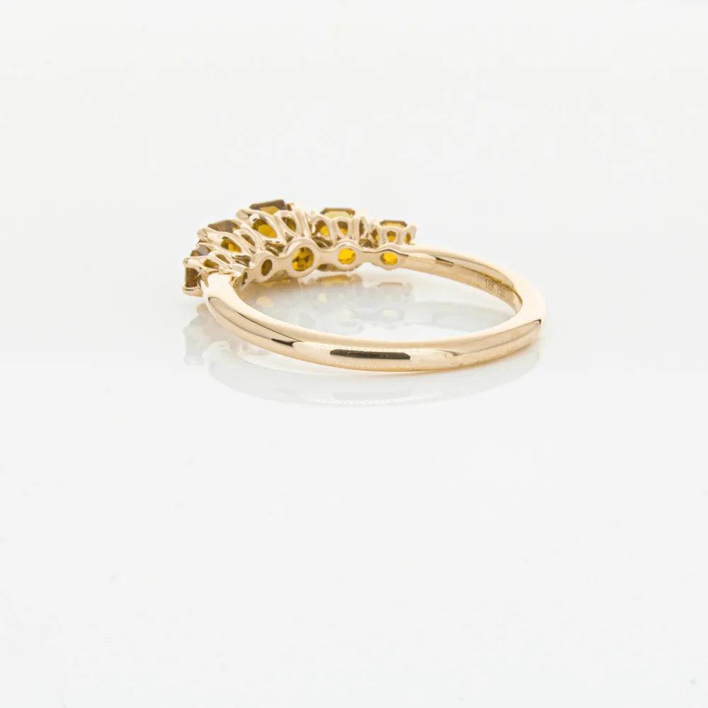 18ct Rose Gold Five Stone Citrine Octavia Ring