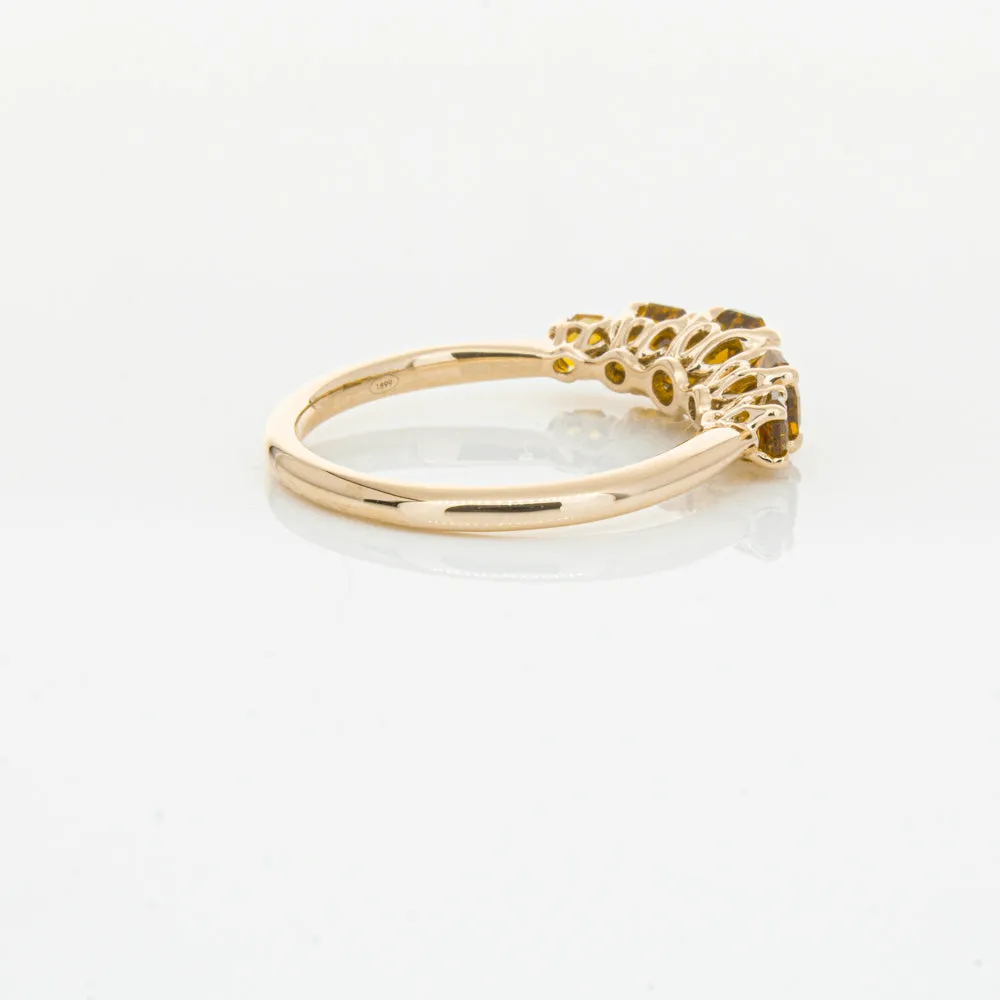 18ct Rose Gold Five Stone Citrine Octavia Ring