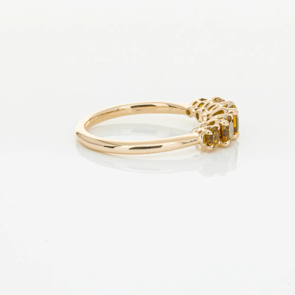 18ct Rose Gold Five Stone Citrine Octavia Ring