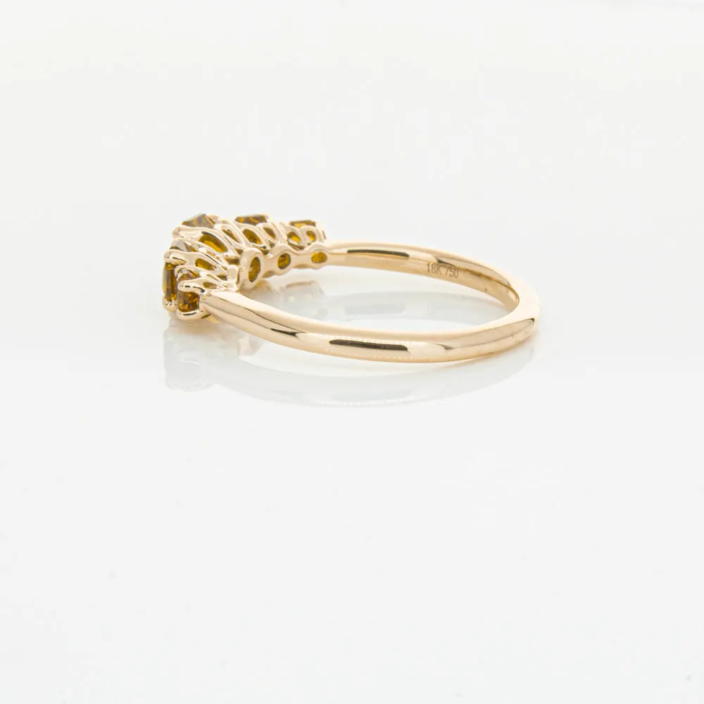 18ct Rose Gold Five Stone Citrine Octavia Ring