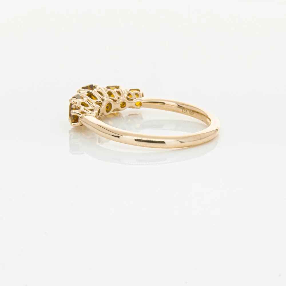 18ct Rose Gold Five Stone Citrine Octavia Ring