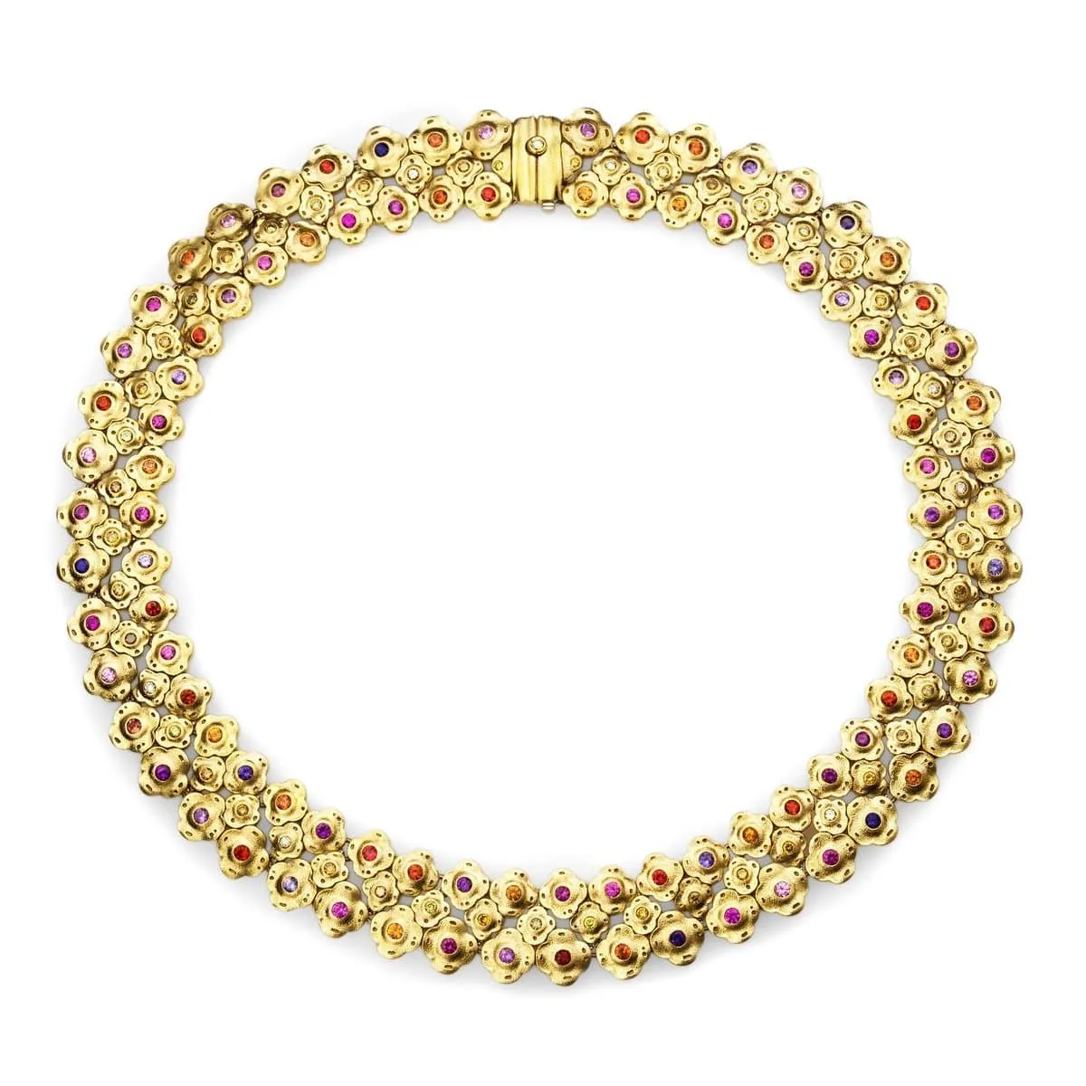 18K Flora Sapphire & Diamond Necklace - N-49SDC