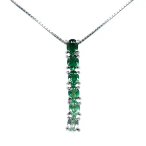 18k Gold Garnet Drop Pendant Necklace