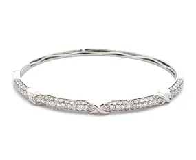 1.93ct 18k White Gold Diamond Bangle