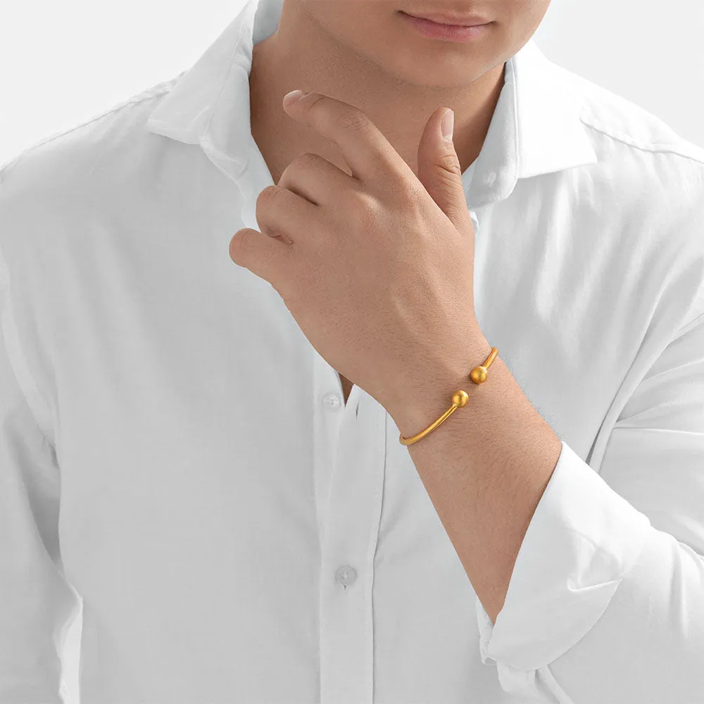 24Kt Gold Golden Orb Bangle