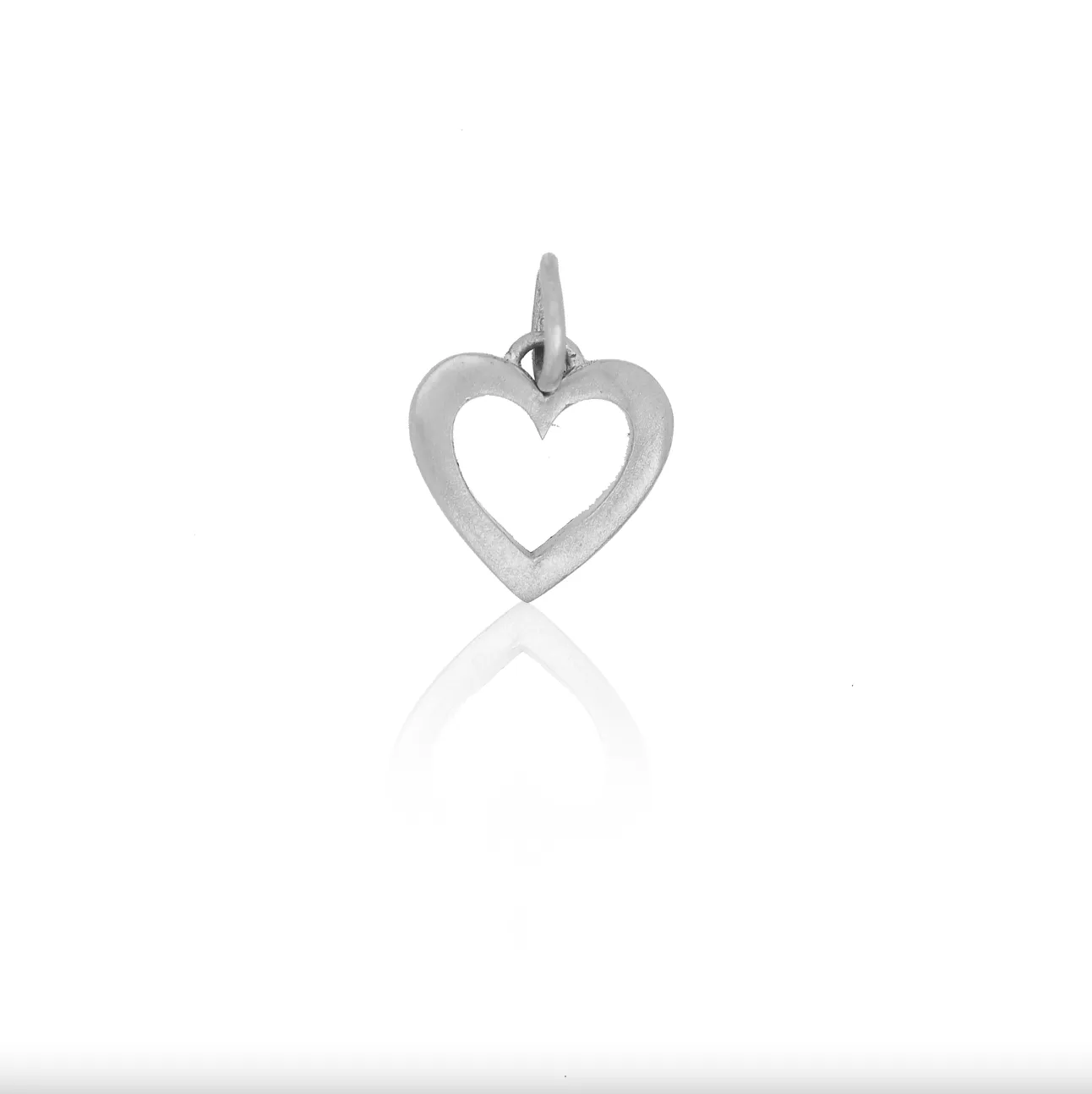 24Kt Platinum Heart Charm