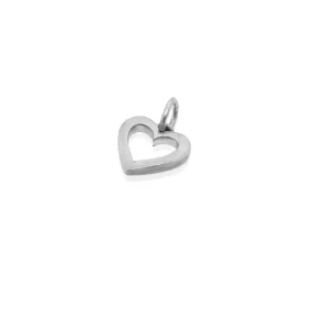 24Kt Platinum Heart Charm