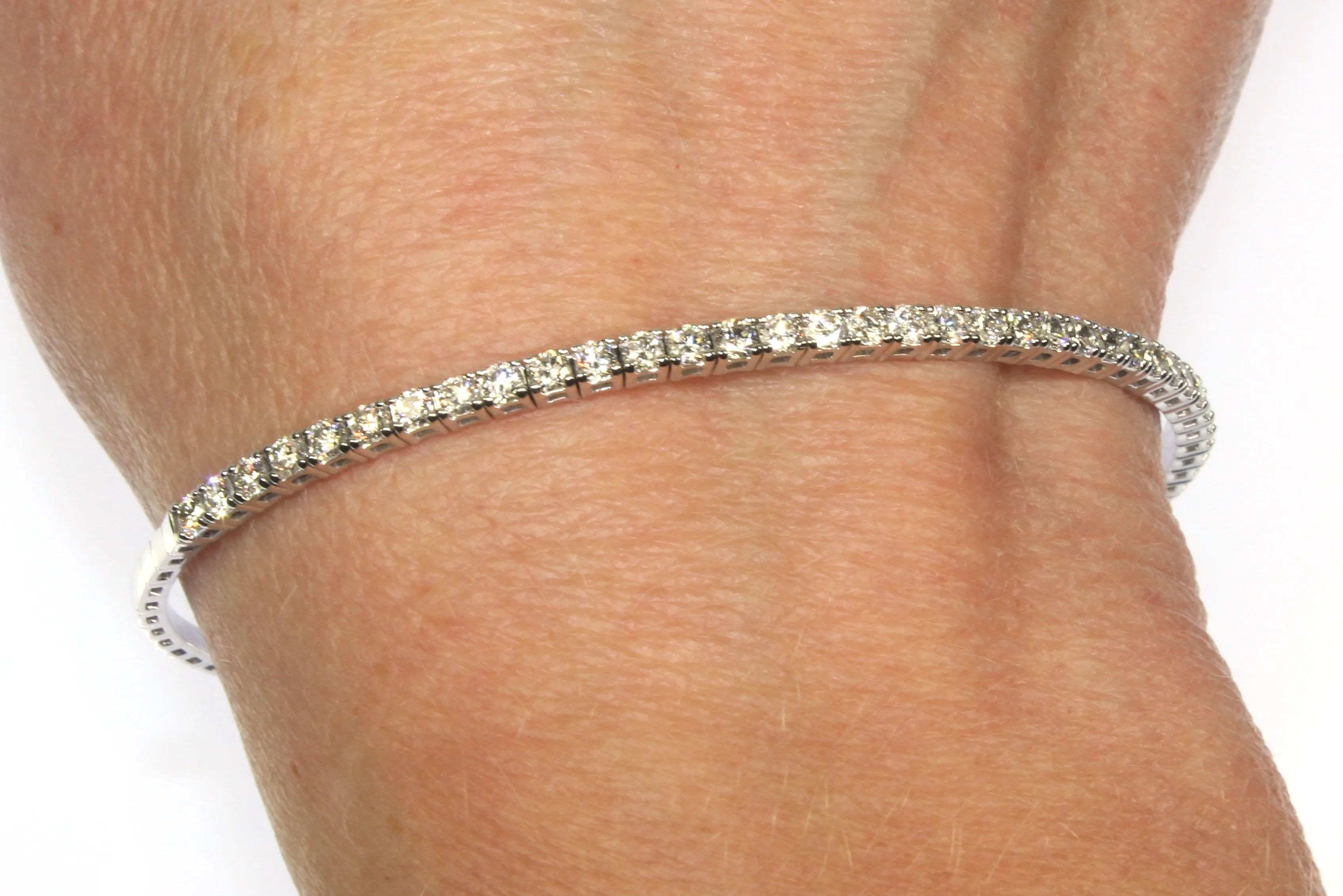 2ctw Diamond Flexible Stackable Bracelet