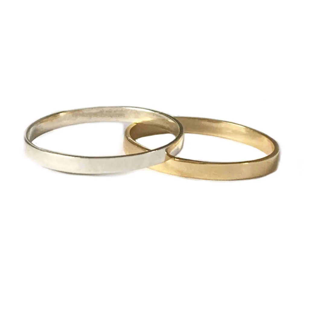2mm Flat 14k Gold Toe Ring