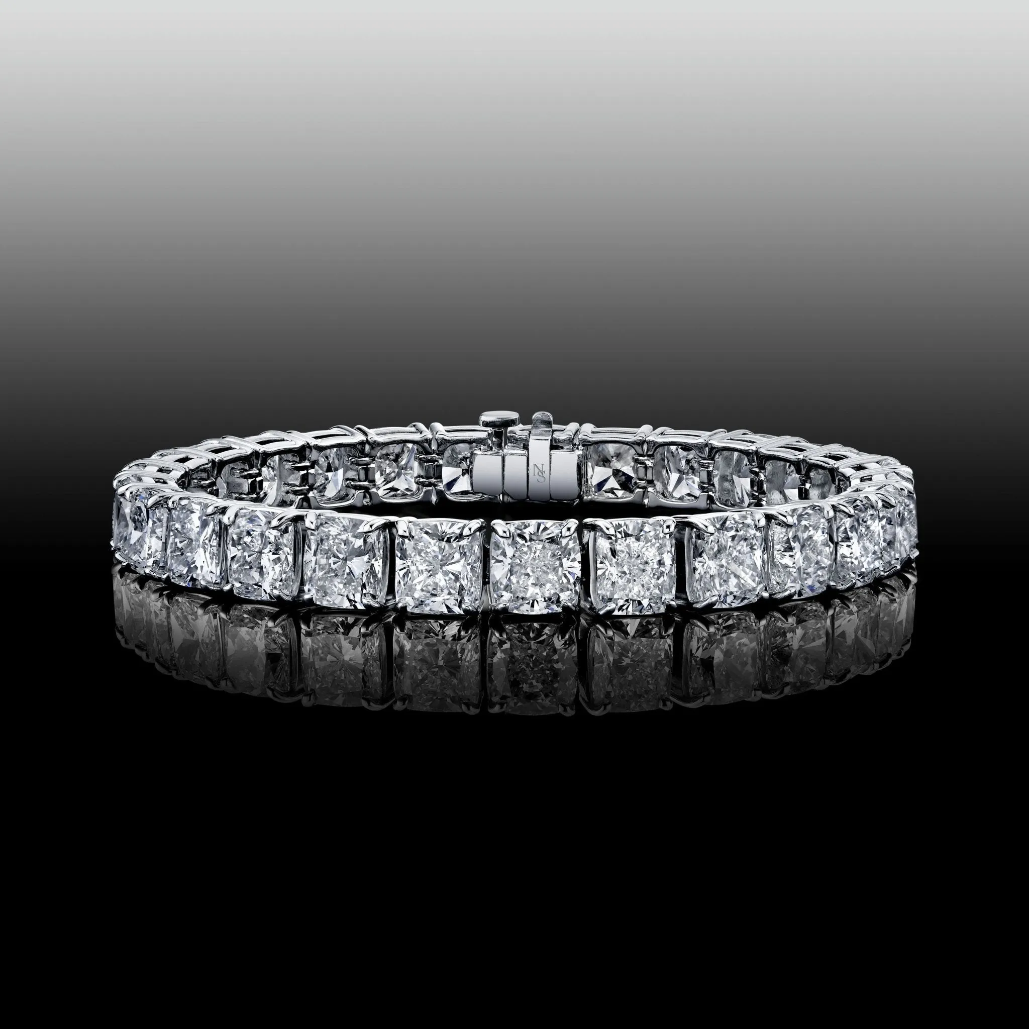 42 Carat Cushion Cut Diamond Bracelet