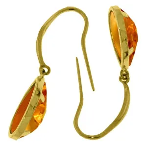 5 Carat 14K Solid Yellow Gold Unstoppable Citrine Earrings
