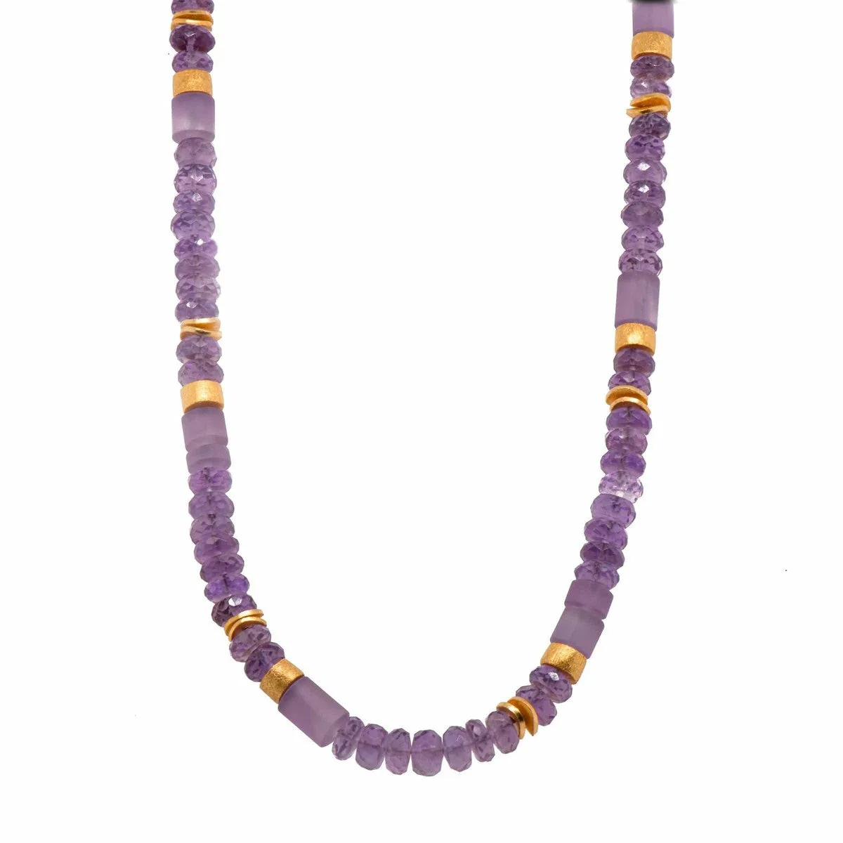 5mm Amethyst 24K Gold Vermeil Necklace