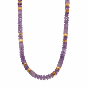 5mm Amethyst 24K Gold Vermeil Necklace