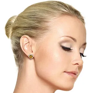 6.48 Carat 14K Solid White Gold Make A Wish Citrine Diamond Earrings
