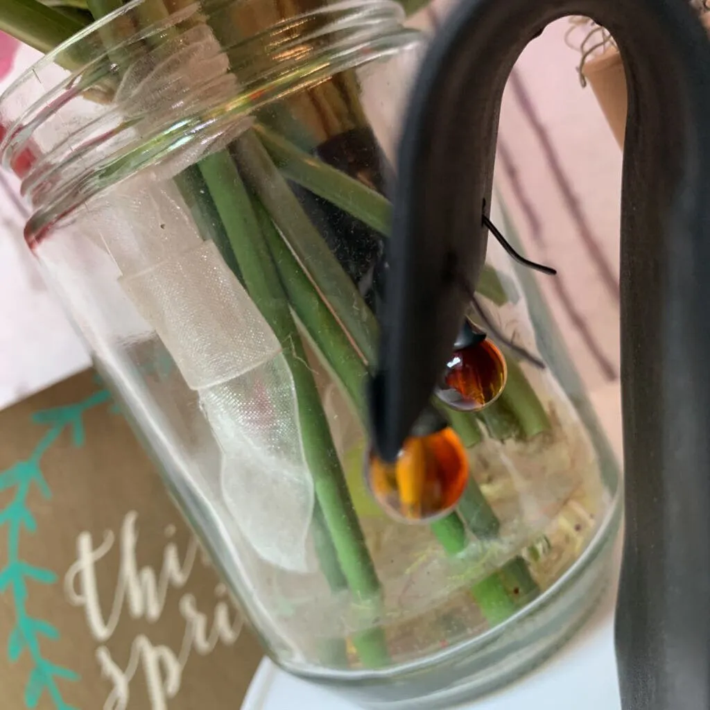 925 SILVER AMBER DROP EARRINGS