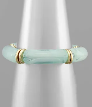 Acrylic Tube & Disk Bracelet