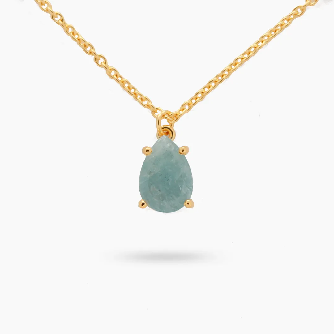 Amare Wear Celebration Collection - March Birthstone Necklace Aquamarine