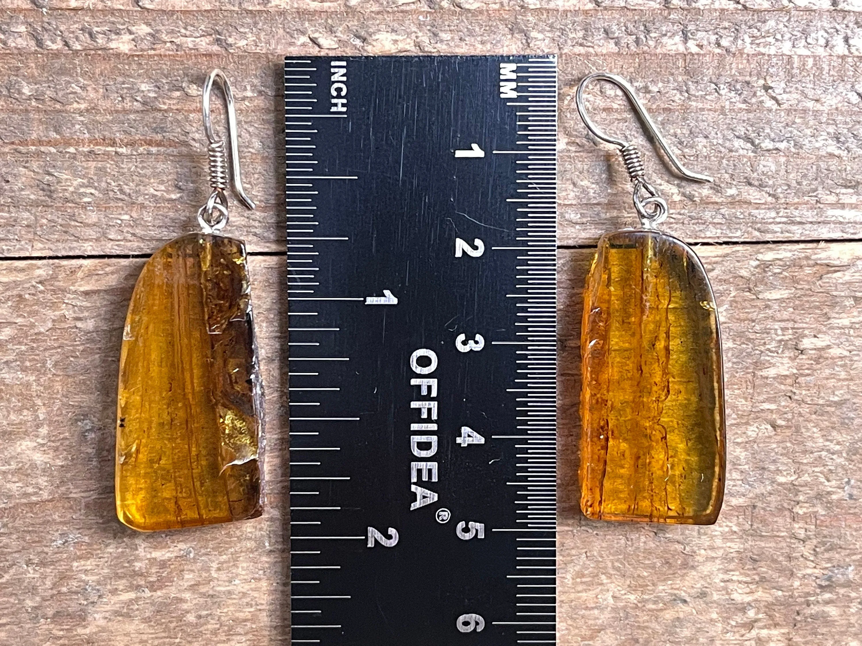 AMBER Crystal Earrings - Statement Earrings, Dangle Earrings, Handmade Jewelry, Healing Crystals and Stones, 50339