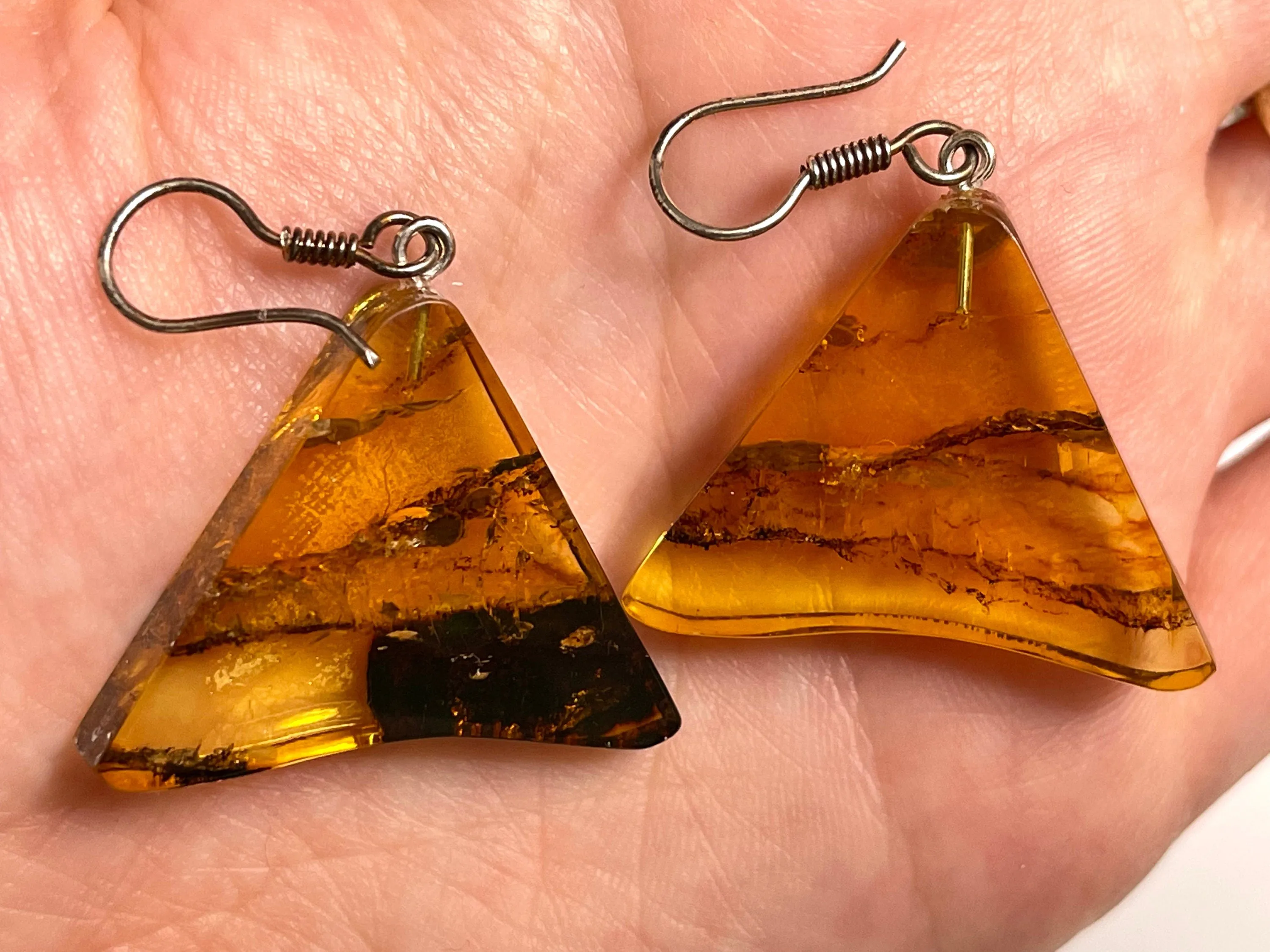 AMBER Crystal Earrings - Statement Earrings, Dangle Earrings, Handmade Jewelry, Healing Crystals and Stones, 50348