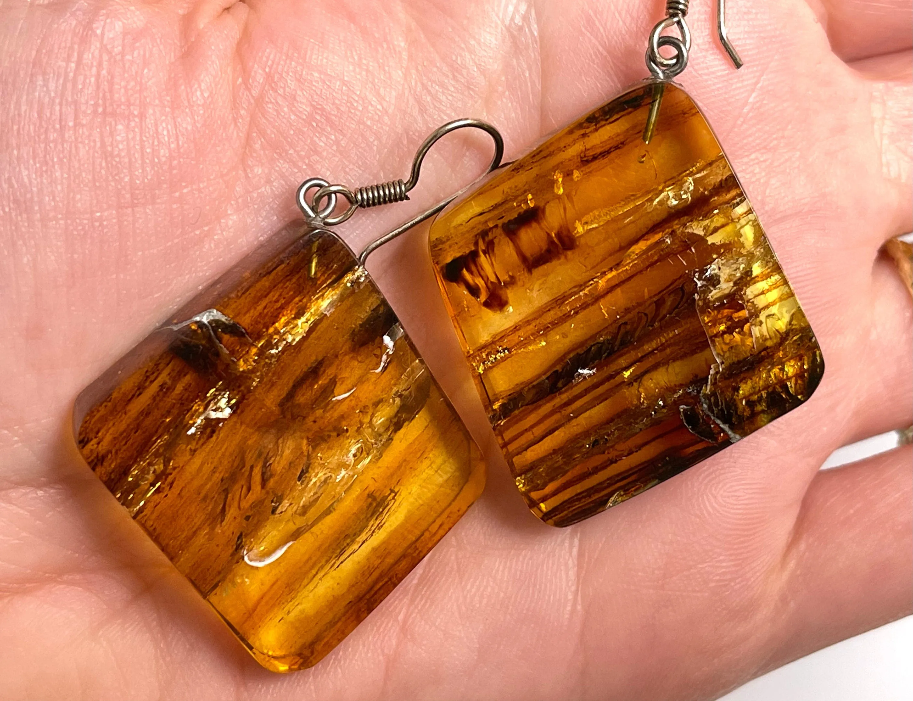 AMBER Crystal Earrings - Statement Earrings, Dangle Earrings, Handmade Jewelry, Healing Crystals and Stones, 50373