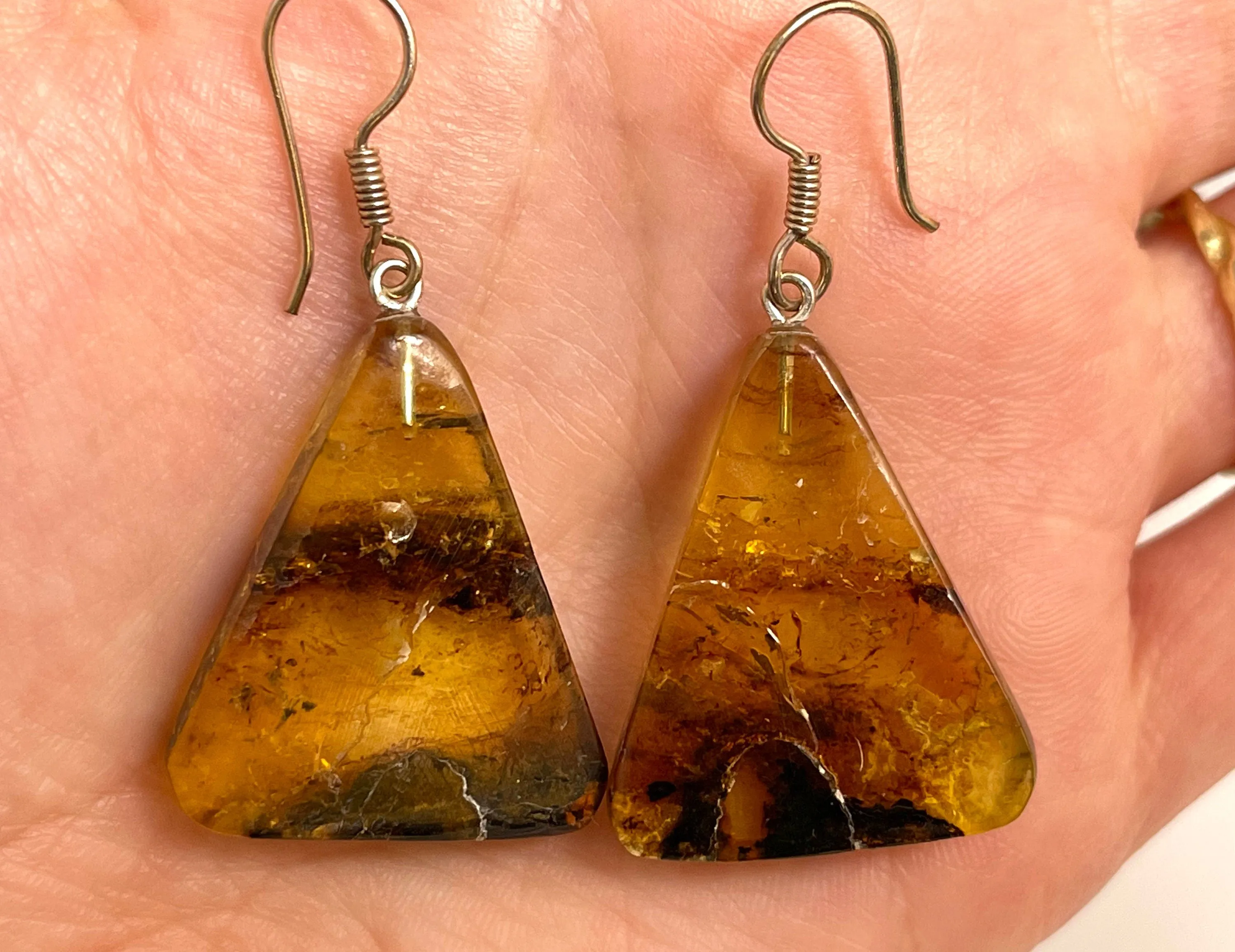 AMBER Crystal Earrings - Statement Earrings, Dangle Earrings, Handmade Jewelry, Healing Crystals and Stones, 50384