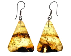 AMBER Crystal Earrings - Statement Earrings, Dangle Earrings, Handmade Jewelry, Healing Crystals and Stones, 50384