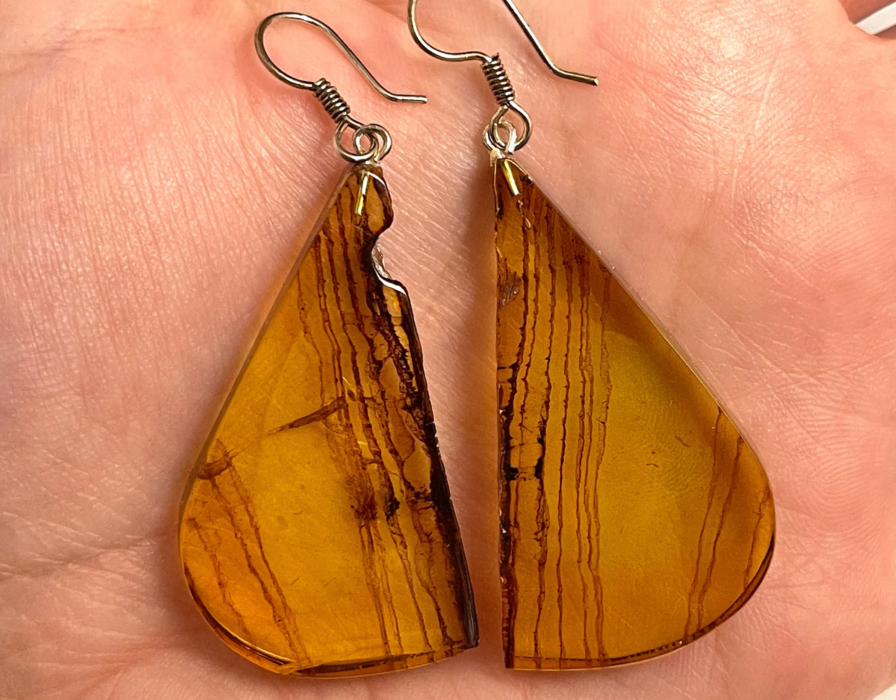 AMBER Crystal Earrings - Statement Earrings, Dangle Earrings, Handmade Jewelry, Healing Crystals and Stones, 50394