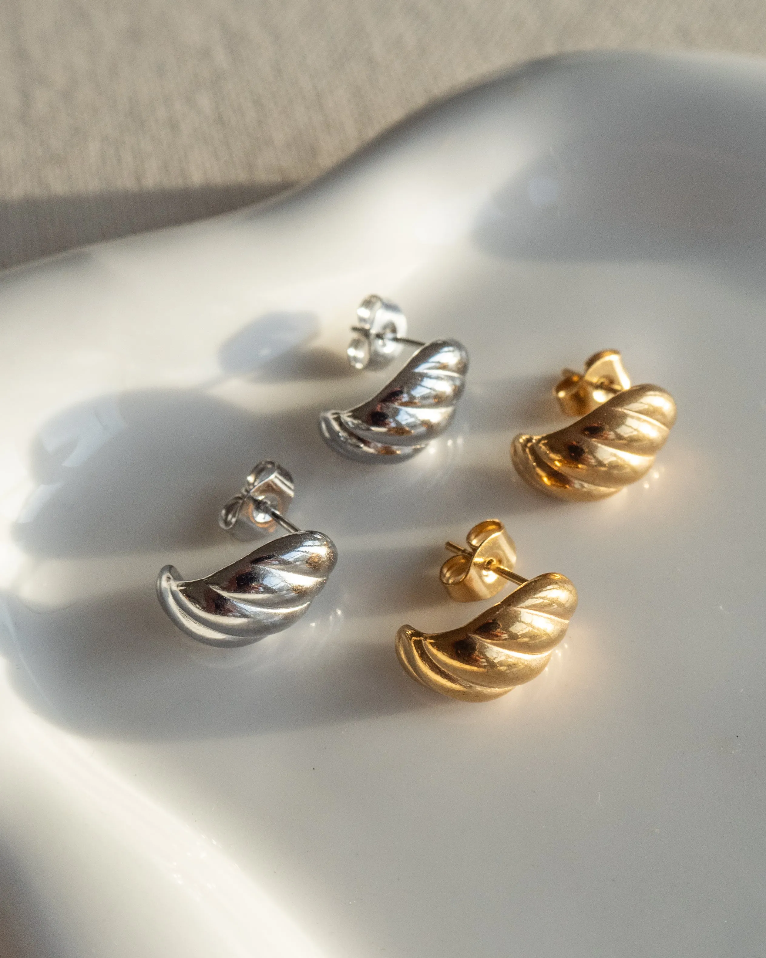 Amber Earrings | Silver