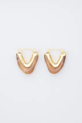 AMBER TRIANGLE EARRINGS