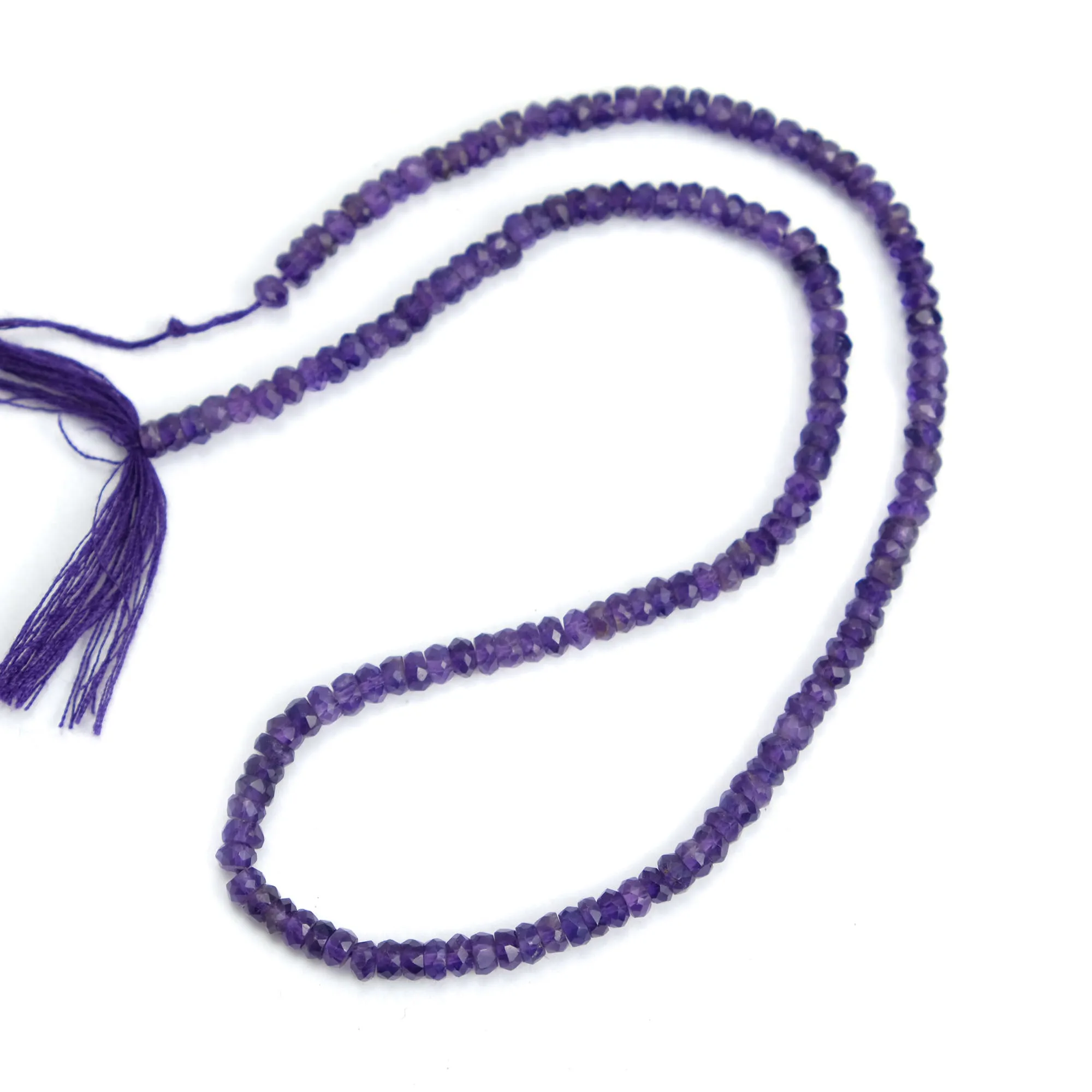 Amethyst 4mm Faceted Rondelles