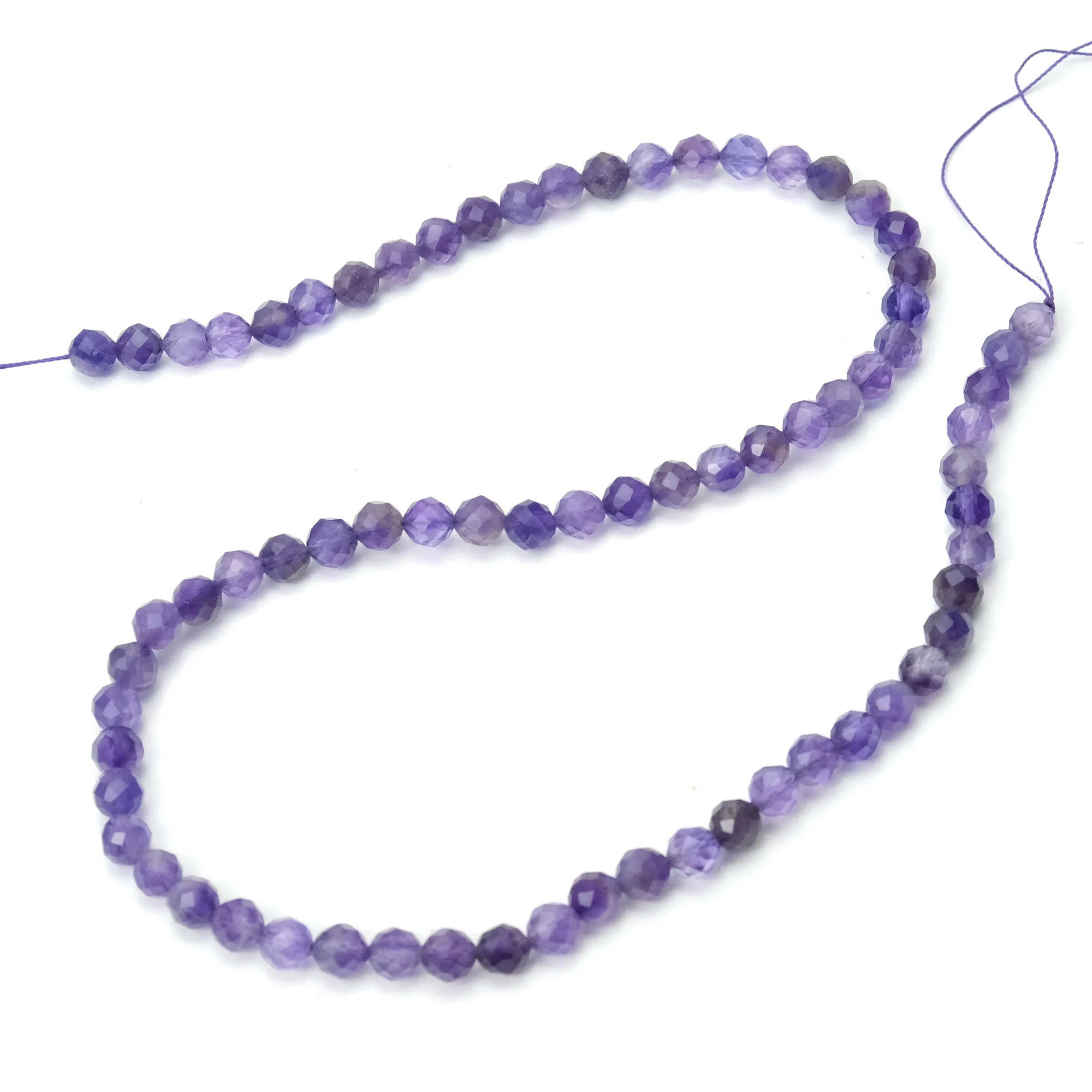 Amethyst 6mm Faceted Rounds