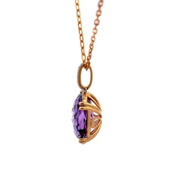 Amethyst and Diamond Necklace