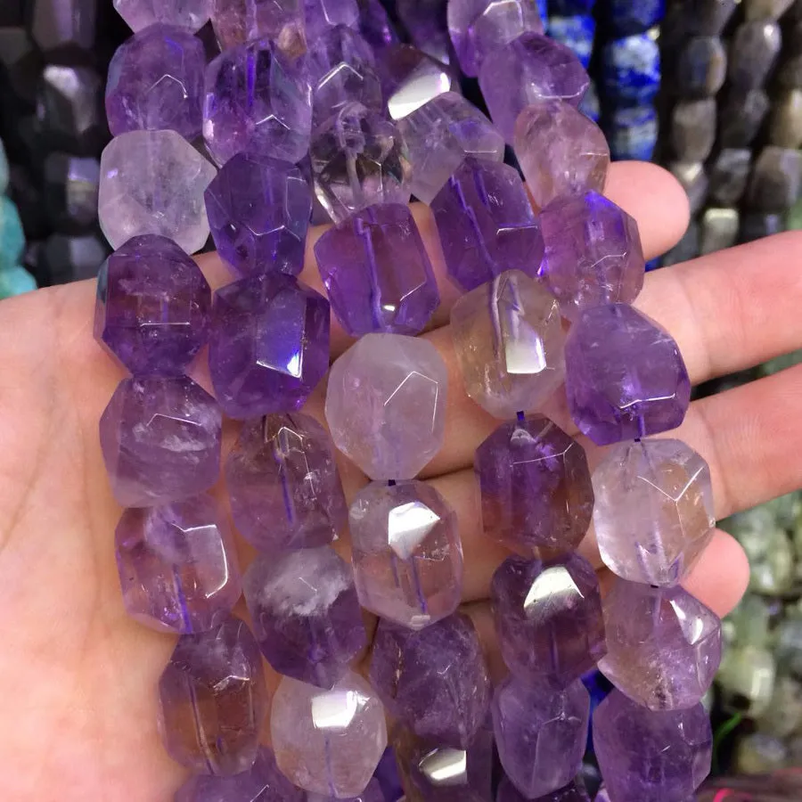 Amethyst Beaded Knotted Necklace