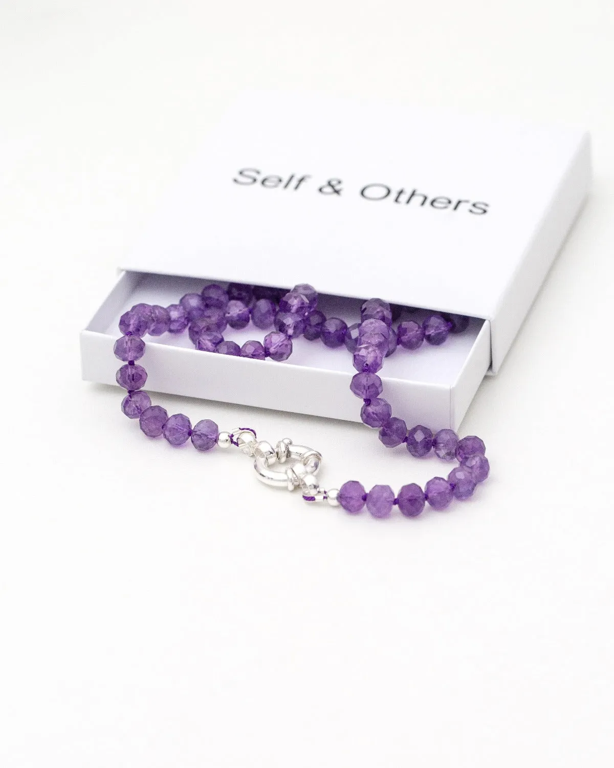 Amethyst Crystal Candy Necklace – Faceted