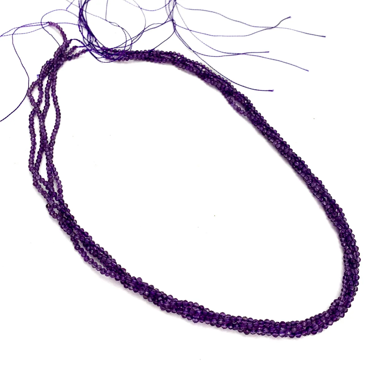 Amethyst Dark 2mm Micro Faceted Rounds