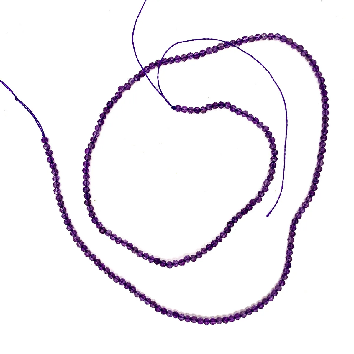 Amethyst Dark 2mm Micro Faceted Rounds
