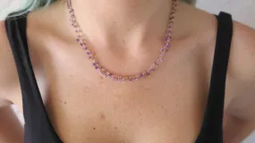 Amethyst Droplet Necklace