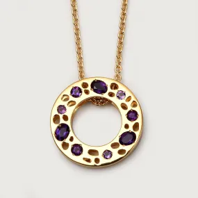 Amethyst Lattice Band Ring   Lattice Eternity Necklace with Amethyst